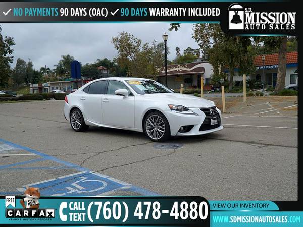 2016 Lexus IS 200t 200 t 200-t FOR ONLY 457/mo! for sale in Vista, CA