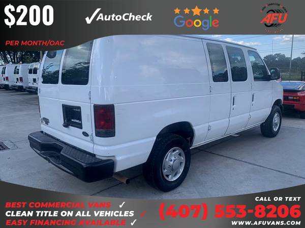 200/mo - 2007 Ford E250 E 250 E-250 Super Duty Cargo Van 3D 3 D 3-D for sale in Kissimmee, FL – photo 5