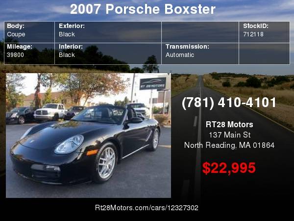 2007 PORSCHE BOXSTER Financing Available For All! for sale in North reading , MA – photo 24
