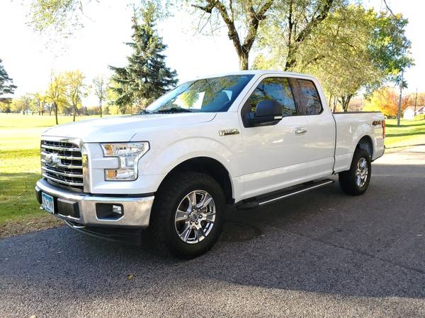 2017 Ford F-150 Supercab XLT 4x4 truck, white for sale in Sauk Centre, ND