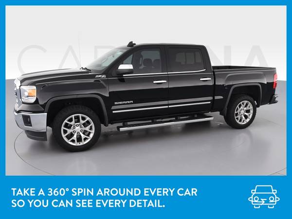 2015 GMC Sierra 1500 Crew Cab SLT Pickup 4D 5 3/4 ft pickup Black for sale in Washington, District Of Columbia – photo 3