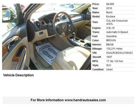 2010 Buick Enclave CXL for sale in Conway, AR – photo 2