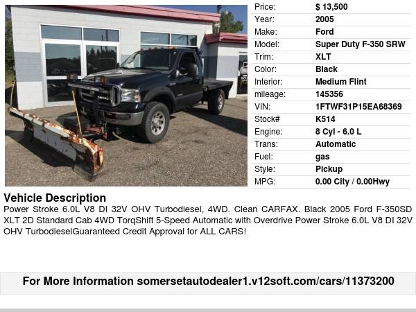 2005 FORD SUPER DUTY F-350 SRW XLT GUARANTEED CREDIT APPROVAL - cars... for sale in Somerset, MN – photo 12