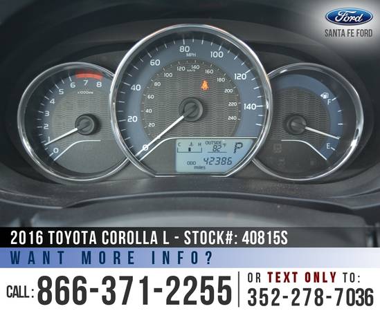 *** 2016 TOYOTA COROLLA L *** Cruise Control - Bluetooth -... for sale in Alachua, GA – photo 15