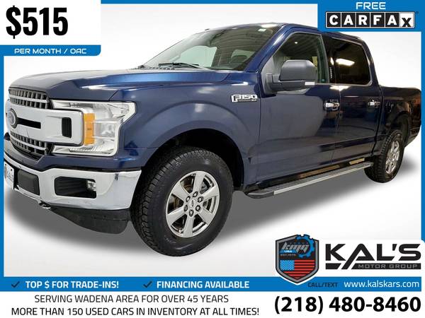 515/mo - 2018 Ford F150 F 150 F-150 XLT 4x4SuperCrew 55 ft SB for sale in Wadena, ND