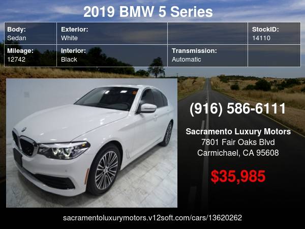 2019 BMW 5 Series 530i ONLY 12K MILES 535I 540I LOADED WARRANTY... for sale in Carmichael, CA – photo 21