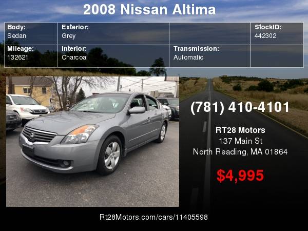 2008 NISSAN ALTIMA 2.5 Financing Available For All! for sale in North reading , MA – photo 24