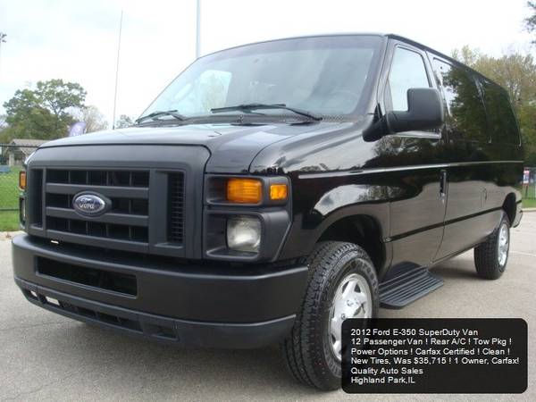 2012 Ford E-350 12 Passenger Van 1 Owner Rust Free E350 E250 Cargo XLT for sale in Highland Park, IL – photo 15