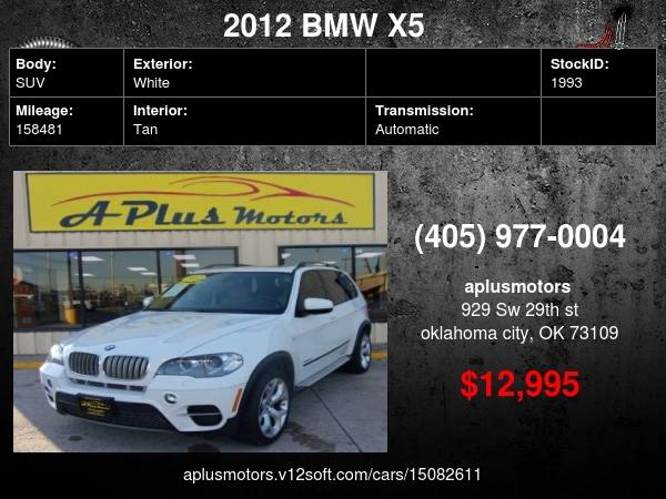 2012 BMW X5 xDrive35d AWD 4dr SUV - - by dealer for sale in Oklahoma City, OK