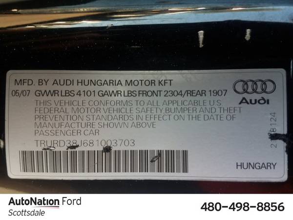 2008 Audi TT 3.2L AWD All Wheel Drive SKU:81003703 for sale in Scottsdale, AZ – photo 21