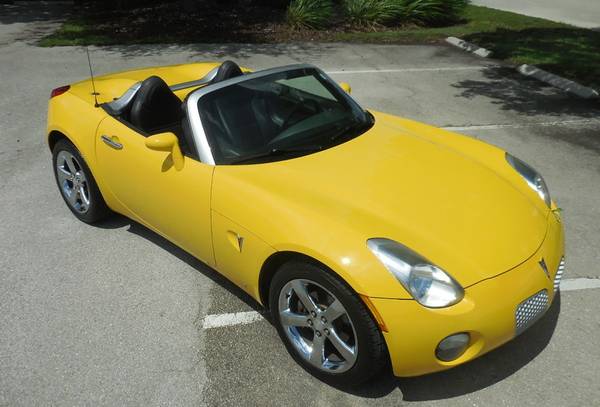 2007 Pontiac Solstice Convertible Mean Yellow 72k Miles - cars &... for sale in Fort Myers, FL – photo 2