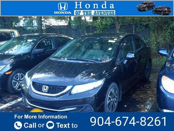 2013 Honda Civic EX sedan Crystal Black Pearl for sale in Jacksonville, FL