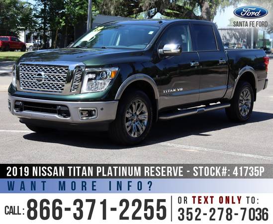2019 Nissan Titan Platinum Reserve Leather Seats - Camera for sale in Alachua, FL – photo 3