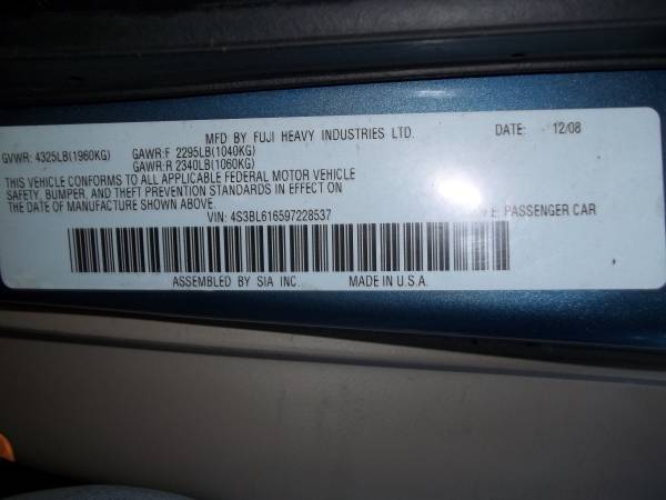 2009 Subaru Legacy 173,177 miles for sale in Kingsley, PA – photo 17