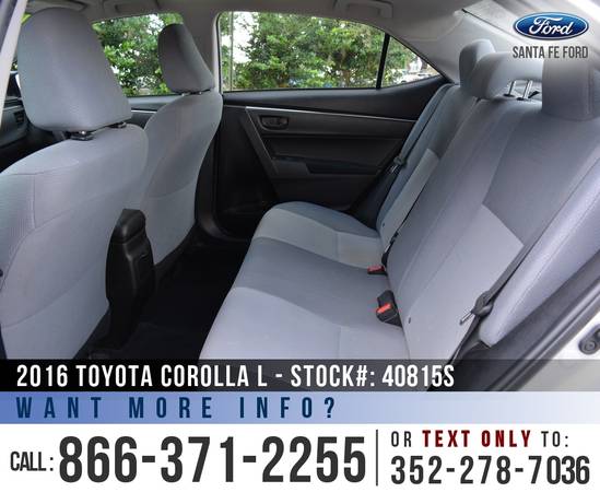 *** 2016 TOYOTA COROLLA L *** Cruise Control - Bluetooth -... for sale in Alachua, GA – photo 17