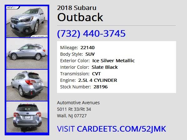 2018 Subaru Outback, Ice Silver Metallic - - by dealer for sale in Wall, NJ – photo 22