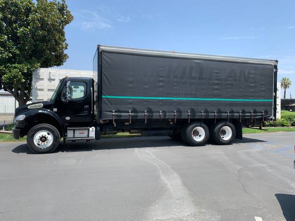 2014 Freightliner M2 26 Curtain Side Box Truck 300HP Cummins 10 for sale in Riverside, CA – photo 3