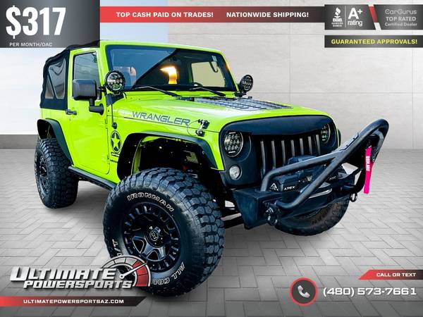 317/mo - 2012 Jeep Wrangler Sport GUARANTEED APPROVAL - cars & for sale in Scottsdale, NM