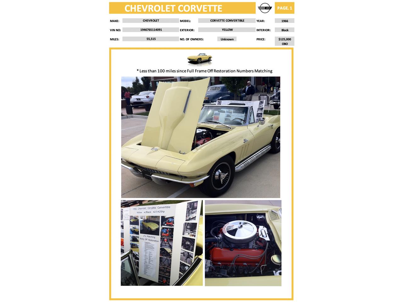 1966 Chevrolet Corvette for sale in Destin, FL – photo 2