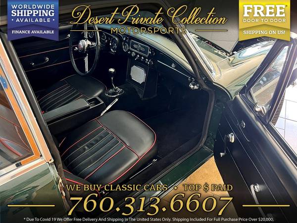 1967 MG GT Bristh Racing Green Coupe - Restored Coupe BEAUTIFUL for sale in Palm Desert , CA – photo 10