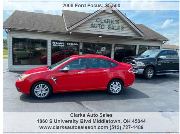2008 Ford Focus SE 4dr Sedan 72614 Miles - cars & trucks - by dealer... for sale in Middletown, OH