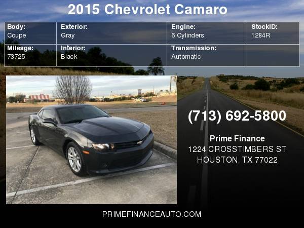 2015 CHEVROLET CAMARO 2DR CPE LS W/2LS for sale in Houston, TX