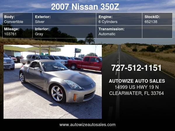 2007 Nissan 350Z 2dr Roadster Enthusiast Auto - cars & trucks - by... for sale in Clearwater, FL – photo 8