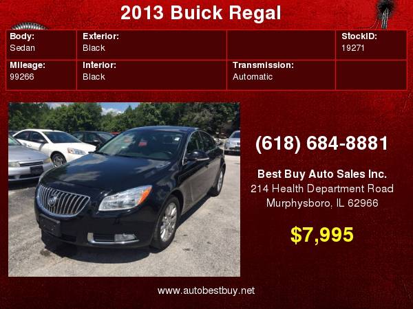 2013 Buick Regal Premium 1 4dr Sedan Call for Steve or Dean for sale in Murphysboro, IL