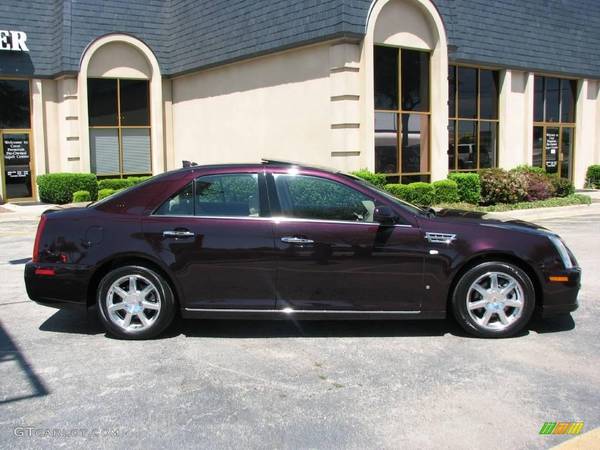 2008 CADILLAC STS4 AWD BLACK CHERRY BEIGE INTERIOR FULLY LOADED NAV for sale in BROADVIEW HEIGHTS, OH