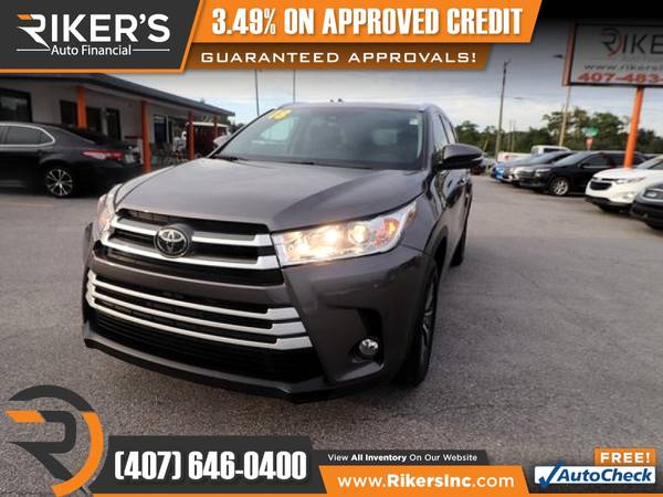 $371/mo - 2018 Toyota Highlander XLE - 100 Approved! - cars & trucks... for sale in Kissimmee, FL – photo 4