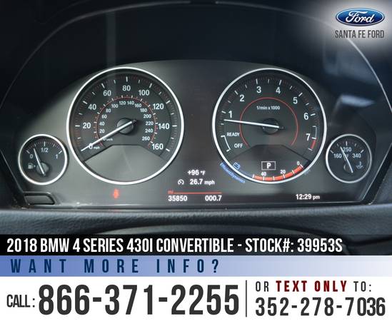 2018 BMW 4 Series 430i Convertible *** SiriusXM, Bluetooth, Leather ** for sale in Alachua, AL – photo 16