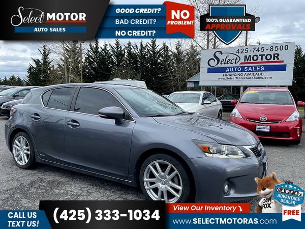 2013 Lexus CT 200h 200 h 200-h BaseHatchback FOR ONLY 274/mo! for sale in Lynnwood, WA