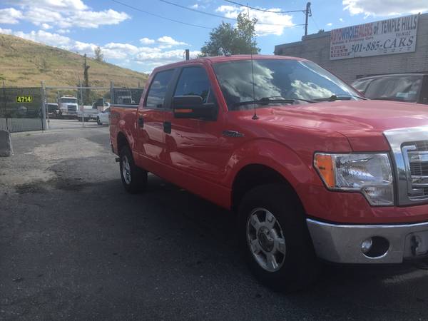 2013 ford F150 Crew cab XLT RED 4X4 tow hitch MD Inspection 63K for sale in TEMPLE HILLS, MD – photo 2