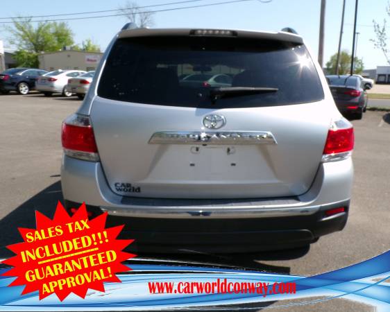 2013 Toyota Highlander GUARANTEED APPROVALS SALES TAX INCLUDED for sale in Conway, AR – photo 4