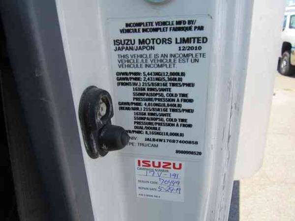 2011 ISUZU NPR 14' BOX TRUCK, 3.0L,Diesel for sale in LA PUENTE, CA – photo 14