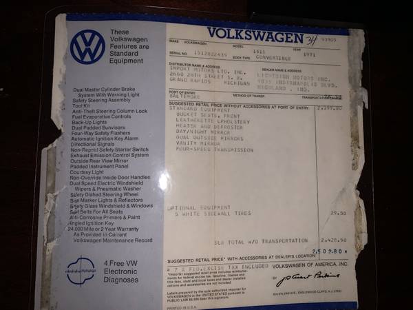 1971 Volkswagen Beetle Convertible for sale in Cresson, PA – photo 11