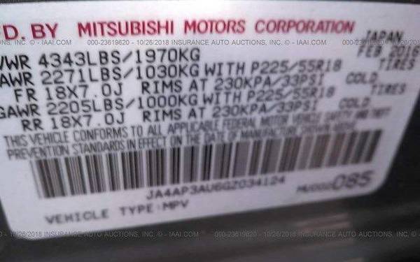 2016 Mitsubishi Outlander Sport REPAIRABLES,REPAIRABLE,REBUILDABLES,RE for sale in Denver, OH – photo 8