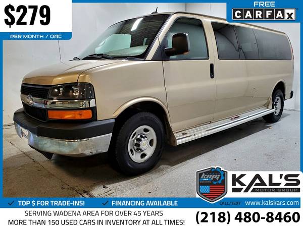 279/mo - 2012 Chevrolet Express Passenger LT 3500 3dr Extended for sale in Wadena, ND
