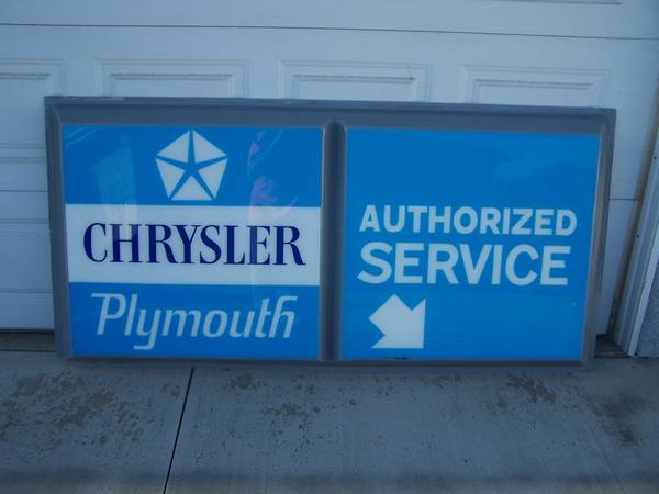 Chrysler Plymouth Dealer Sign for sale in Riverside, CA – photo 2