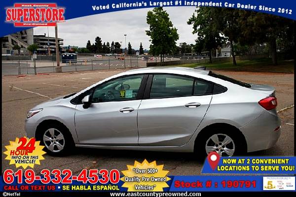 2016 CHEVROLET CRUZE LS sedan-EZ FINANCING-LOW DOWN! for sale in El Cajon, CA – photo 5