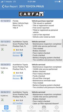 2011 Toyota Prius One Florida Owner !! - cars & trucks - by dealer -... for sale in Naples, FL – photo 12