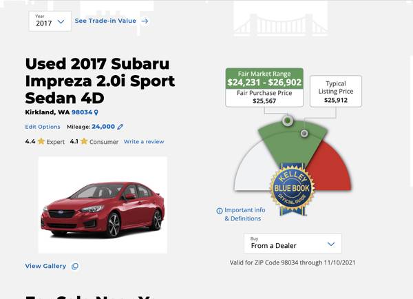 2017 Subaru Impreza Sport - 23k miles - - by dealer for sale in Kirkland, WA – photo 24