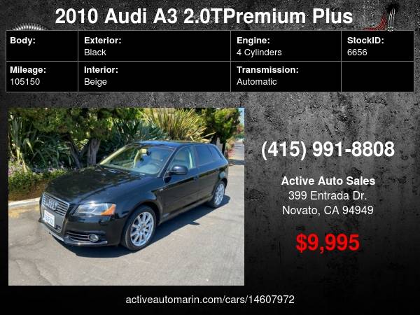 2010 Audi A3 2 0T Premium Plus - - by dealer - vehicle for sale in Novato, CA – photo 17