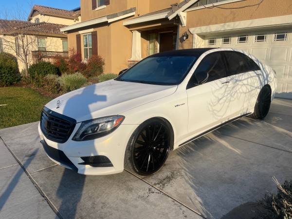 2014 Mercedes S550 Wrapped with 22 Staggered Rims for sale in Lathrop, CA