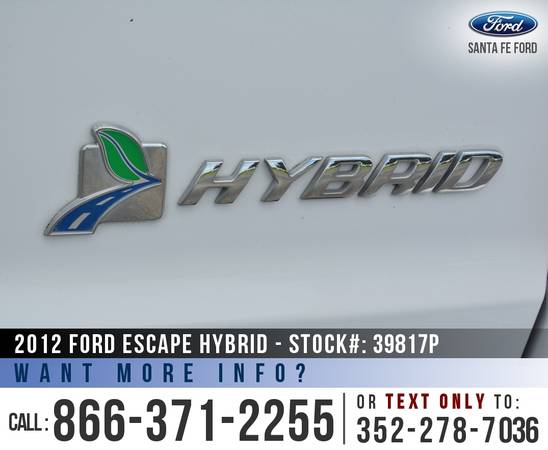 2012 FORD ESCAPE HYBRID *** Bluetooth, SIRIUS, Keyless Entry *** for sale in Alachua, FL – photo 8