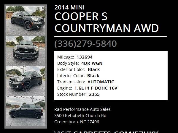 2014 MINI COOPER S COUNTRYMAN AWD - - by dealer for sale in Greensboro, NC – photo 22
