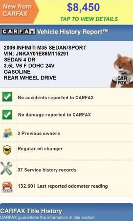 2006 INFINITI M35 SEDAN/SPORT Aut, clean carfax no accidents low for sale in Decatur, GA – photo 12
