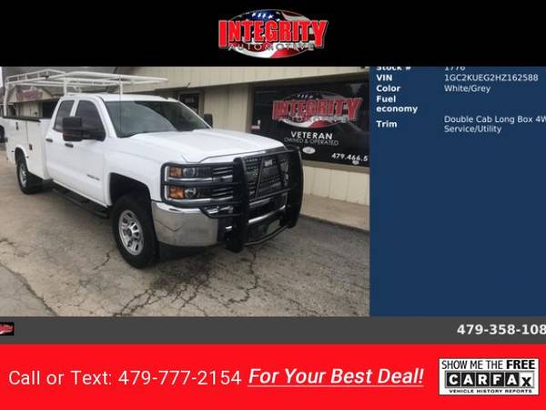 2017 Chevy Chevrolet Silverado 2500HD Double Cab Long Box 4WD pickup for sale in Bethel Heights, AR