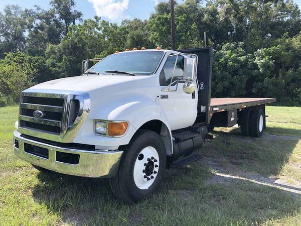 2010 Ford F750 Super Duty Flatbed Truck for sale in Palatka, MI – photo 2