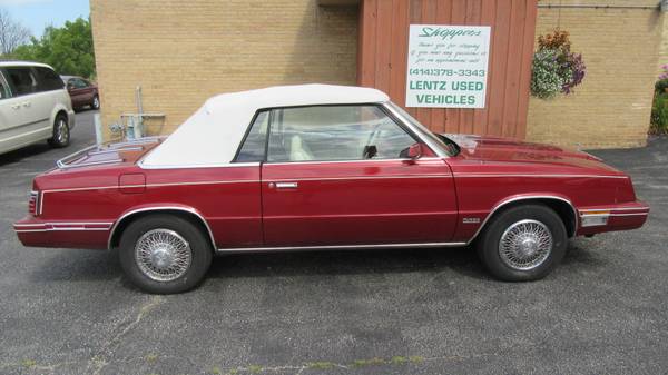 1984 Chrysler Lebaron Convertible. for sale in Waldo, WI